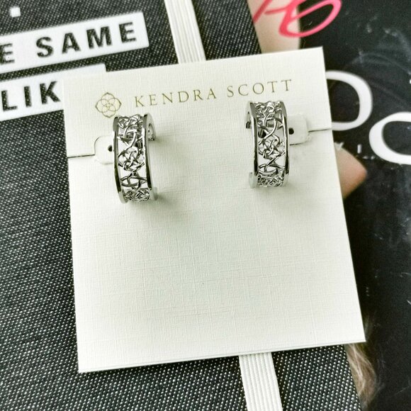 Kendra Scott Jewelry - New Silver kendra scott Kelly Huggie Earrings